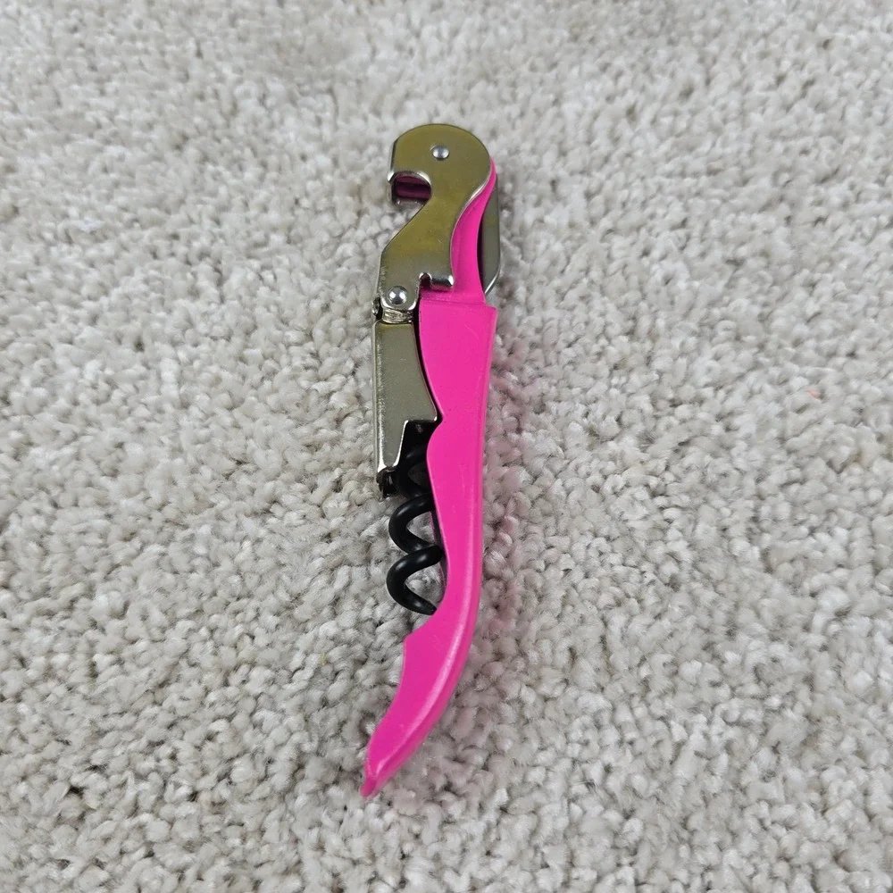 TrueTap Wine Opener Pink Double Hinged Waiters Corkscrew Foil Cutter‎ Toledo